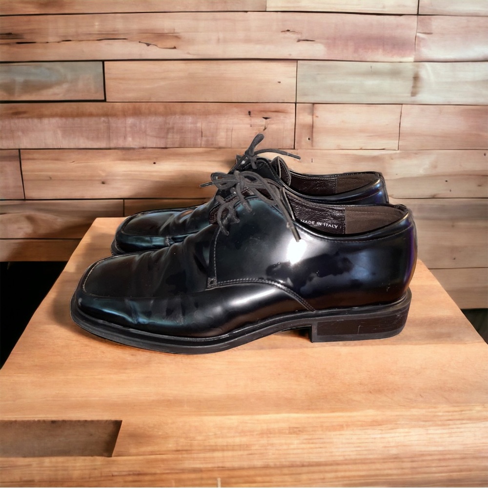 Bravo Brown Men’s Black Leather Dress Shoe size : 42 / 8.5 US